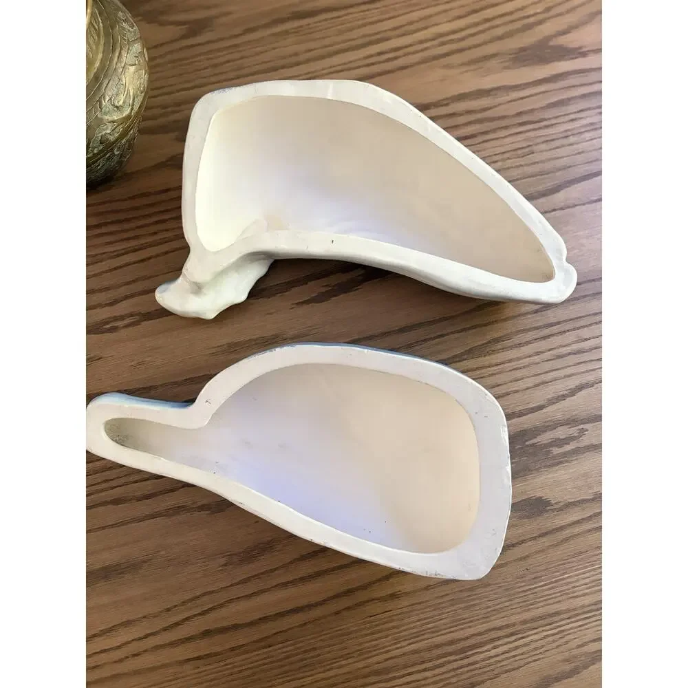 Vintage 1980s Hand Painted Ceramic Humpback Whale Dolphin Wall Hanging Heads